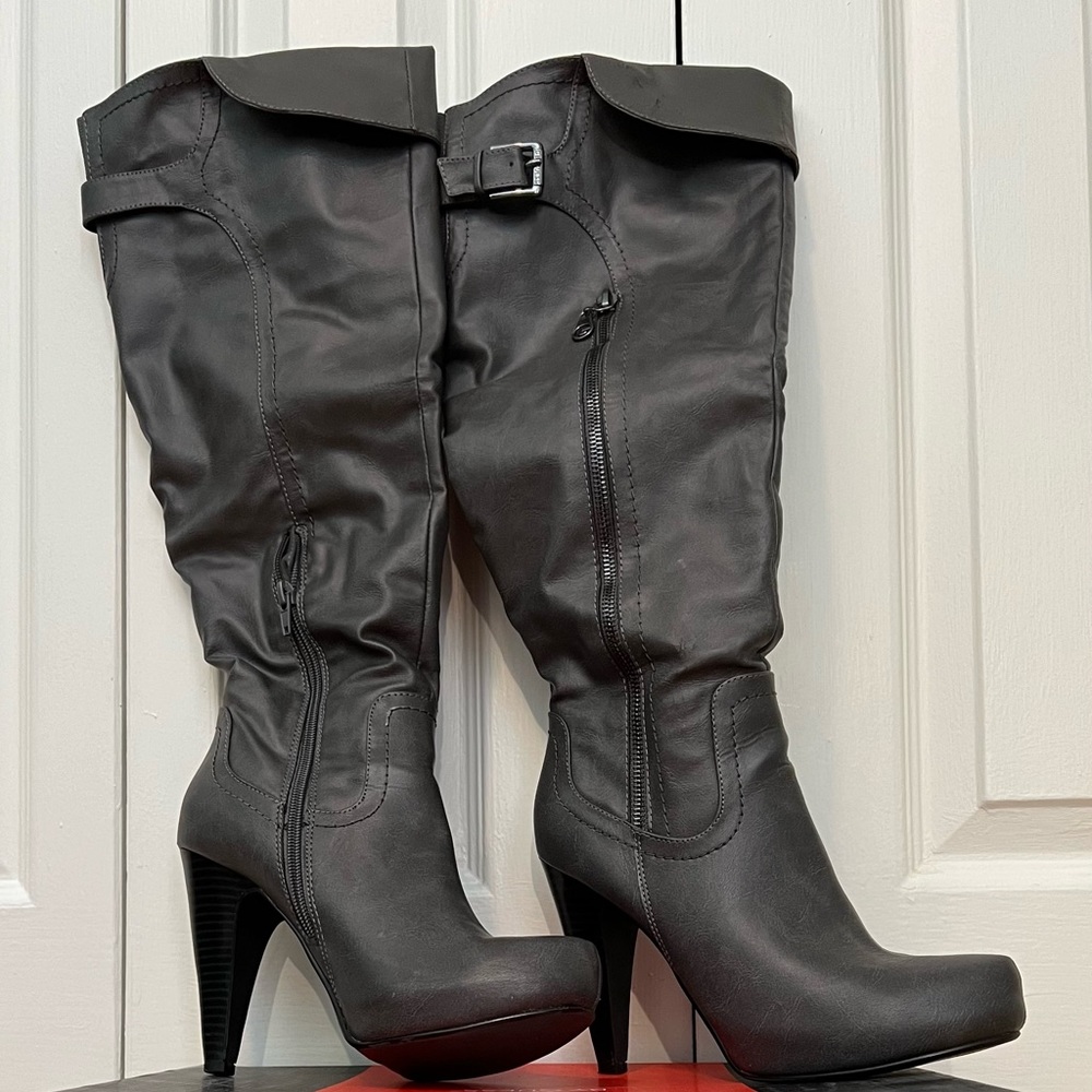 G by Guess knee high dark grey boots